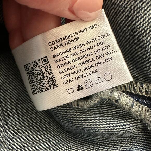 Cider Womens size Large Denim Ruffle Hem Micro Mini Skort Skirt - Picture 8 of 8